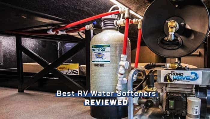 Essential RV Water Softener Portable 8,000 Grain w Custom Hose, 3/4  Fittings, Softens Hard Water fo